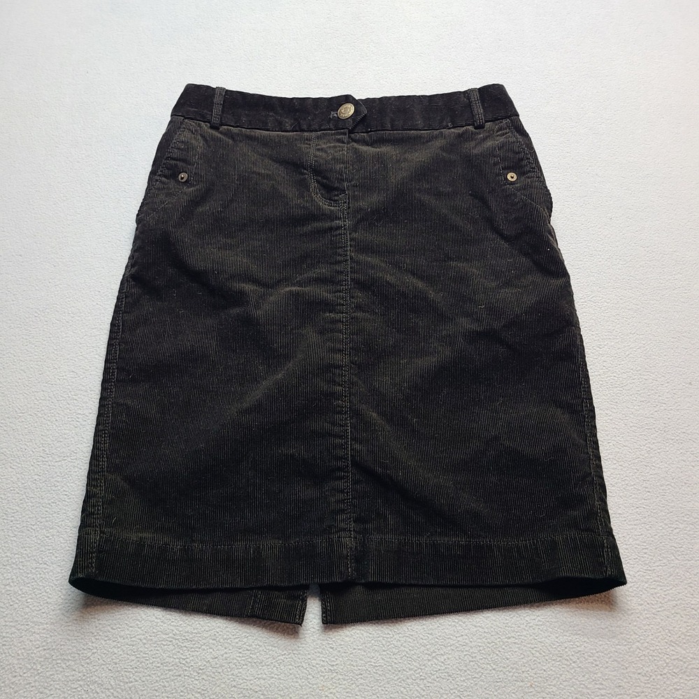 J.Crew Corduroy Mini Skirt Womens 0 Brown Excellent Stretch Cotton Fine Wale